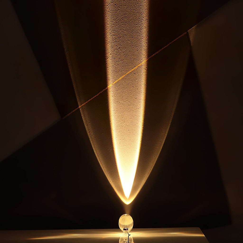 Crystal Table Lamp – Modern Minimalist Optical Light Projection Design