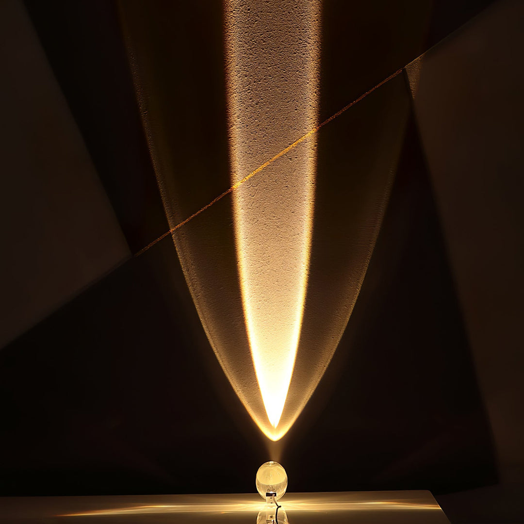 Crystal Table Lamp – Modern Minimalist Optical Light Projection Design