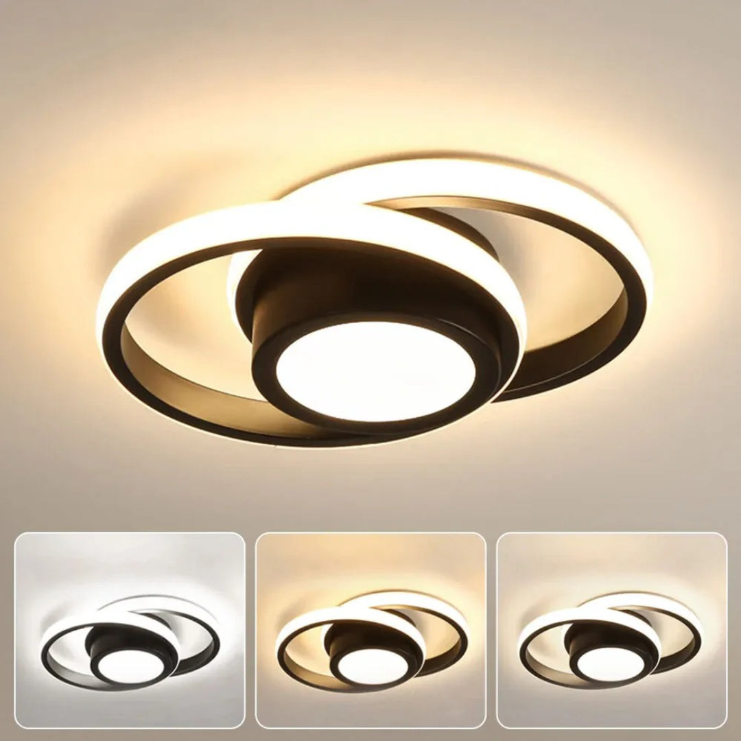 Contemporary Double Ring Ceiling Light