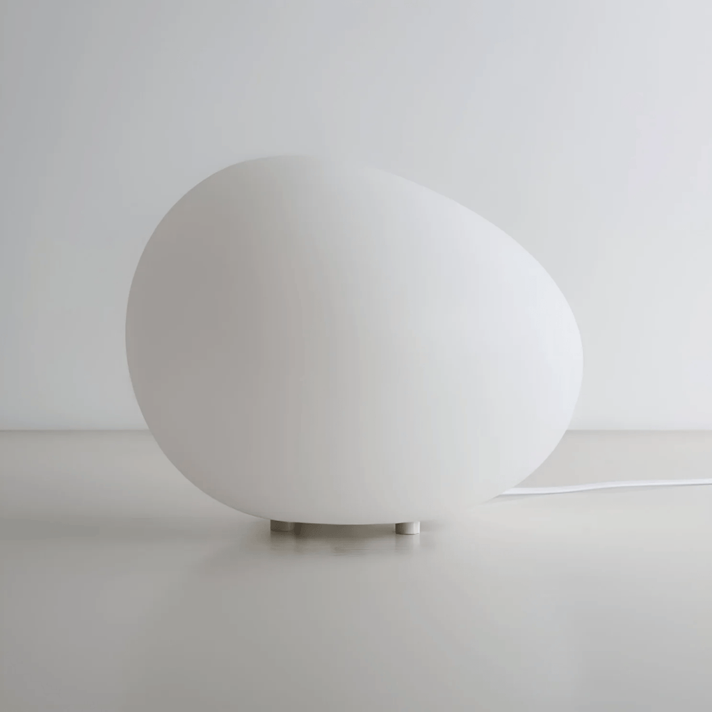LED Night Light ABS Plastic Acrylic | Minimalist Pebble Shape | Soft Ambient Glow for Relaxing Bedside Illumination
