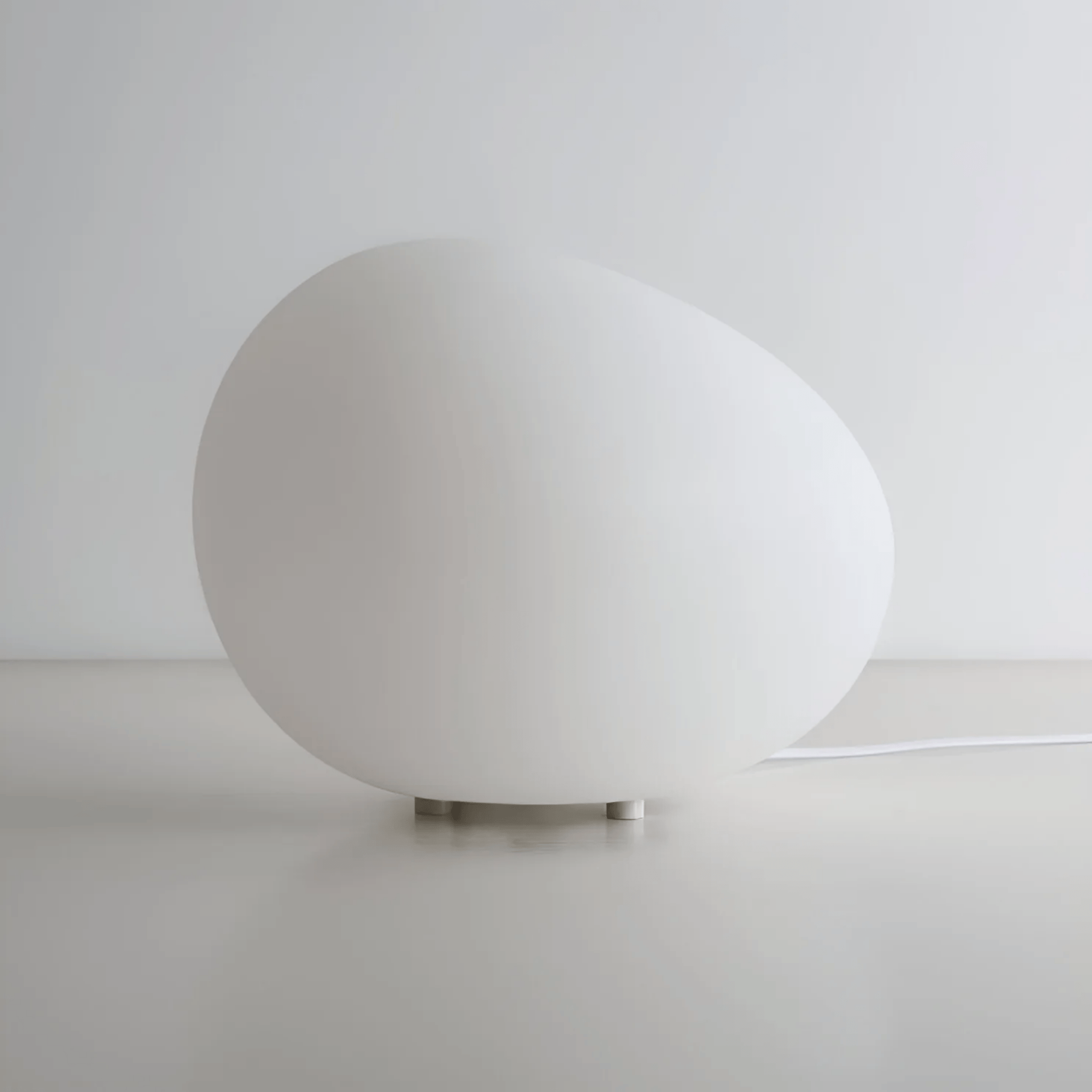 LED Night Light ABS Plastic Acrylic | Minimalist Pebble Shape | Soft Ambient Glow for Relaxing Bedside Illumination