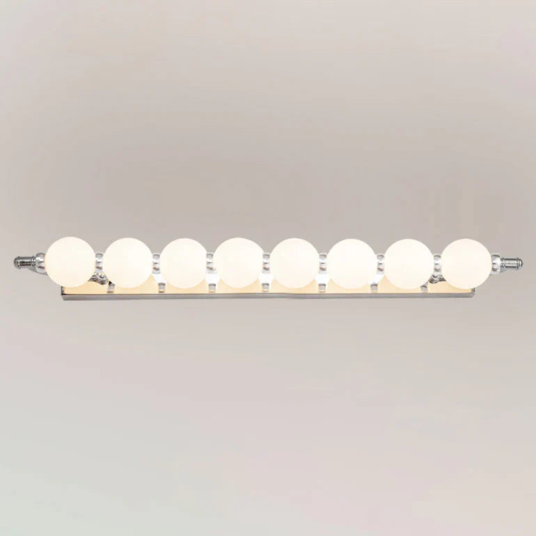 LED Vanity Mirror Light Stainless Steel | 360-Degree Illumination Globe Style | Shadow-Free Bathroom Wall Lighting