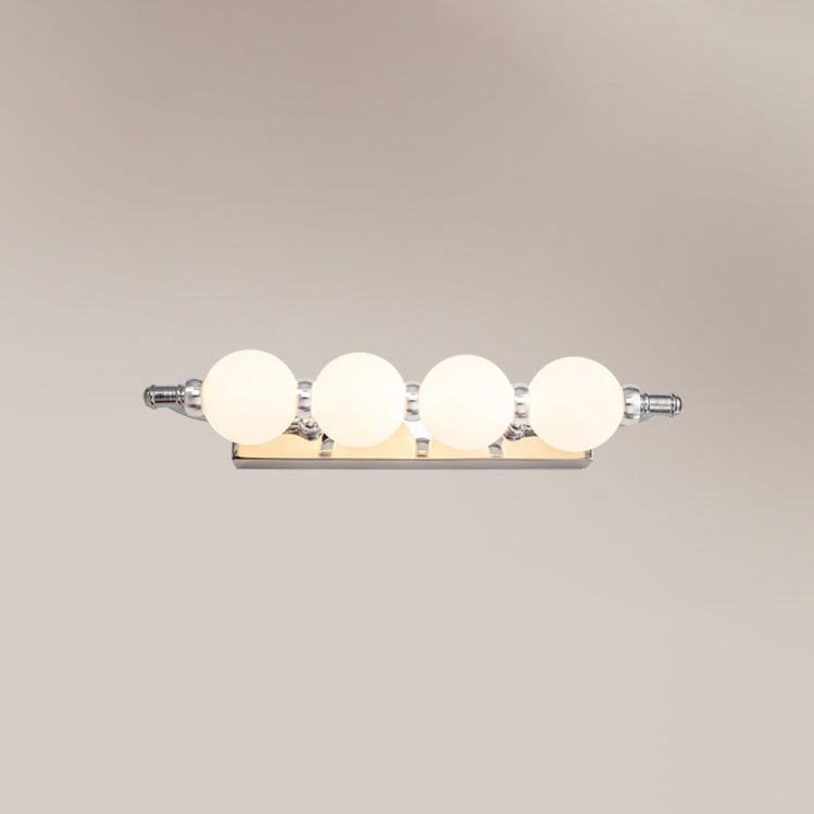 LED Vanity Mirror Light Stainless Steel | 360-Degree Illumination Globe Style | Shadow-Free Bathroom Wall Lighting