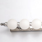 LED Vanity Mirror Light Stainless Steel | 360-Degree Illumination Globe Style | Shadow-Free Bathroom Wall Lighting