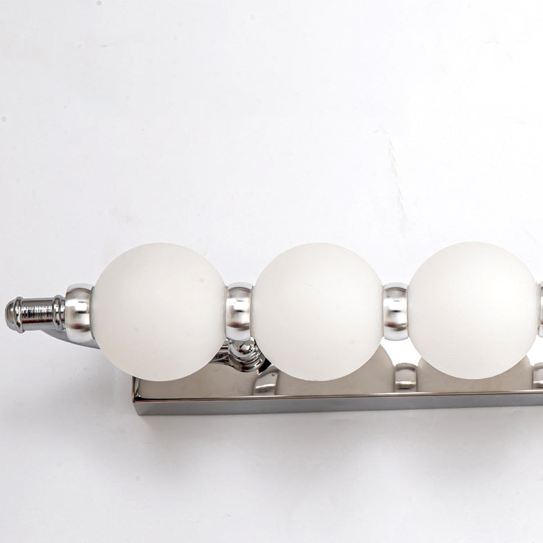 LED Vanity Mirror Light Stainless Steel | 360-Degree Illumination Globe Style | Shadow-Free Bathroom Wall Lighting