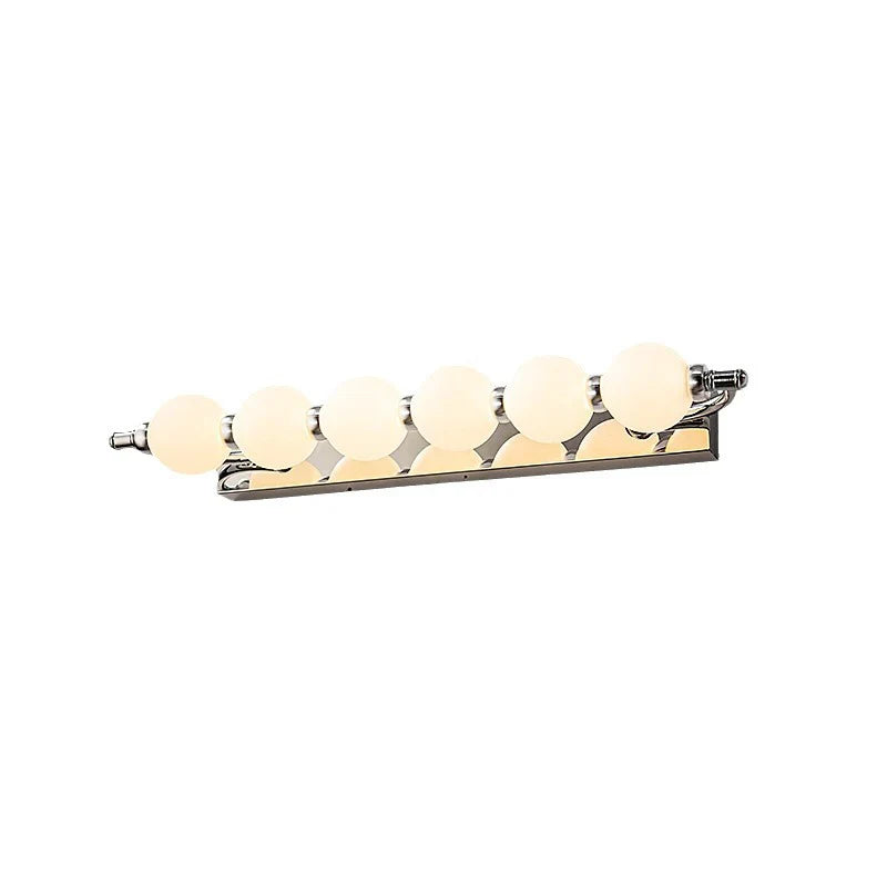 LED Vanity Mirror Light Stainless Steel | 360-Degree Illumination Globe Style | Shadow-Free Bathroom Wall Lighting