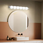LED Vanity Mirror Light Stainless Steel | 360-Degree Illumination Globe Style | Shadow-Free Bathroom Wall Lighting