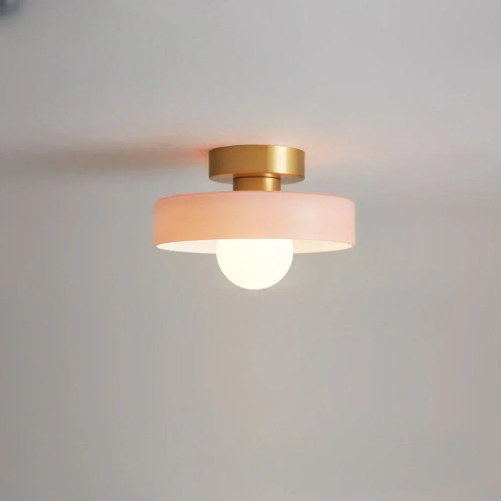 Scandinavian Glass Round Ceiling Light