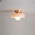 Scandinavian Glass Round Ceiling Light