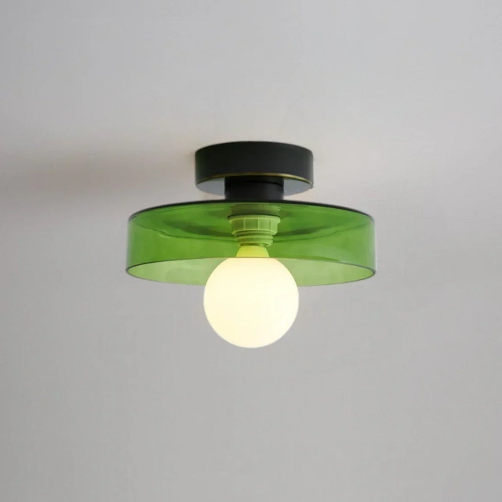Scandinavian Glass Round Ceiling Light