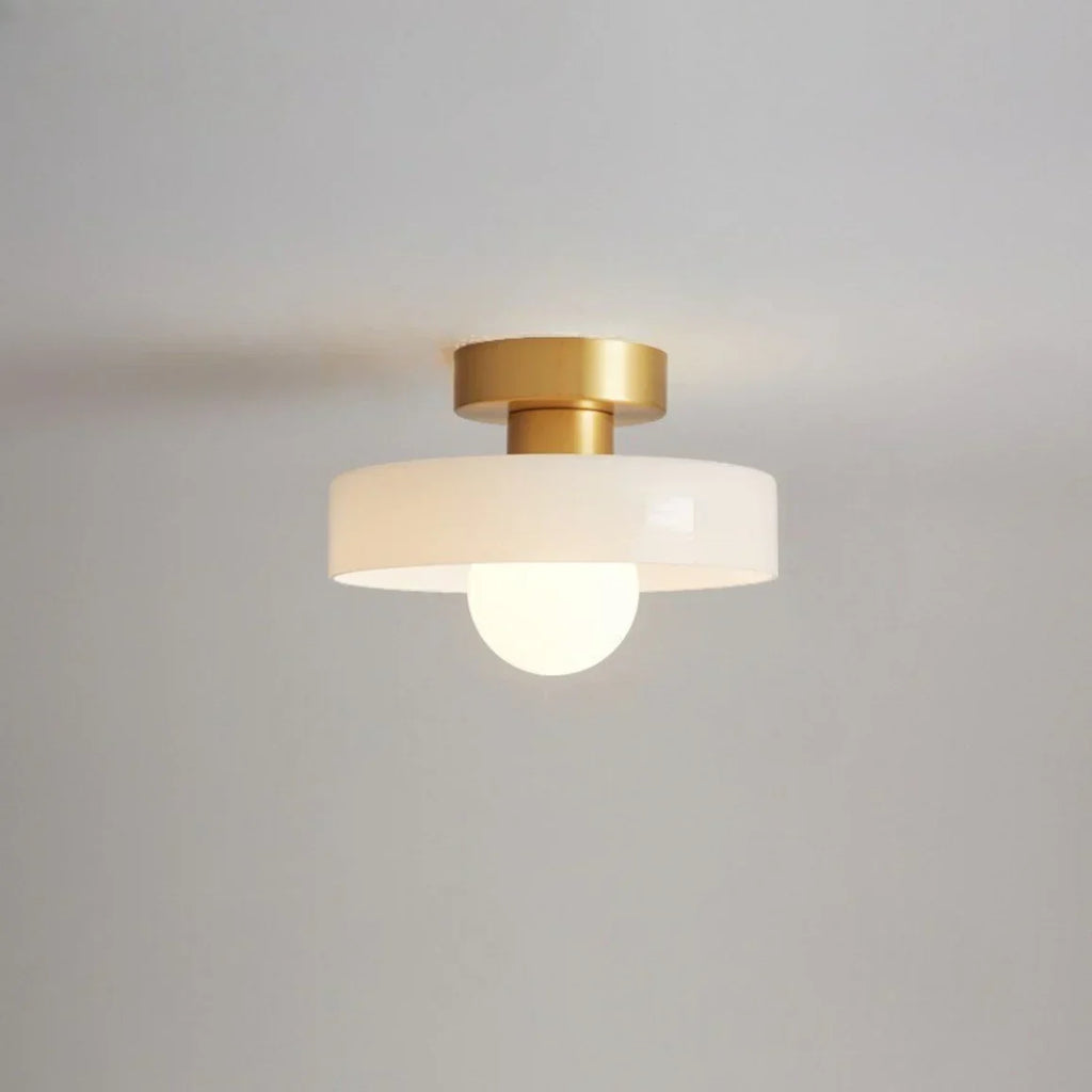 Scandinavian Glass Round Ceiling Light
