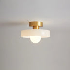 Scandinavian Glass Round Ceiling Light