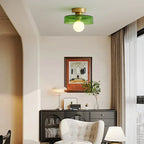 Scandinavian Glass Round Ceiling Light