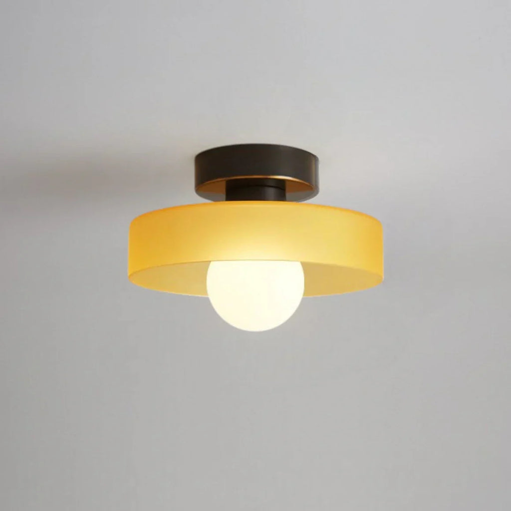 Scandinavian Glass Round Ceiling Light
