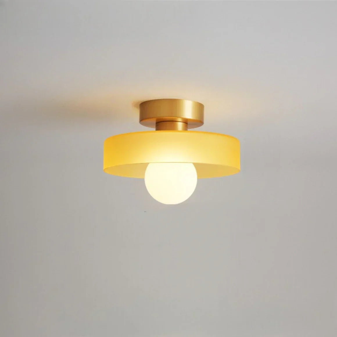 Scandinavian Glass Round Ceiling Light