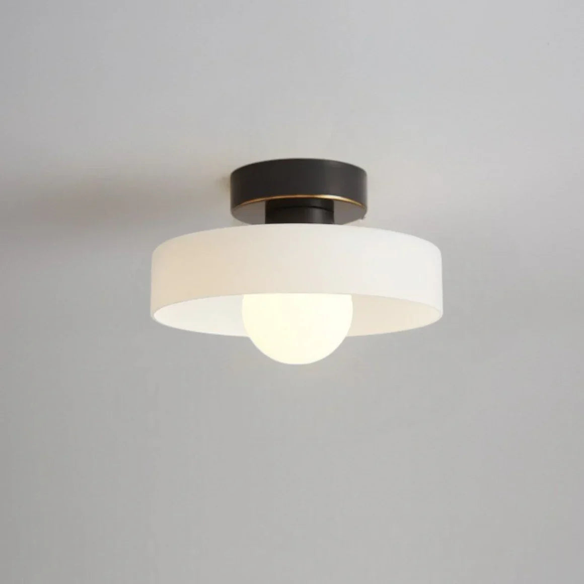 Scandinavian Glass Round Ceiling Light