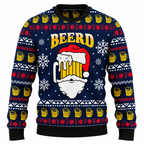 Men's Jingle Beers Christmas Sweater – Funny 3D Printed Unisex Holiday Pullover