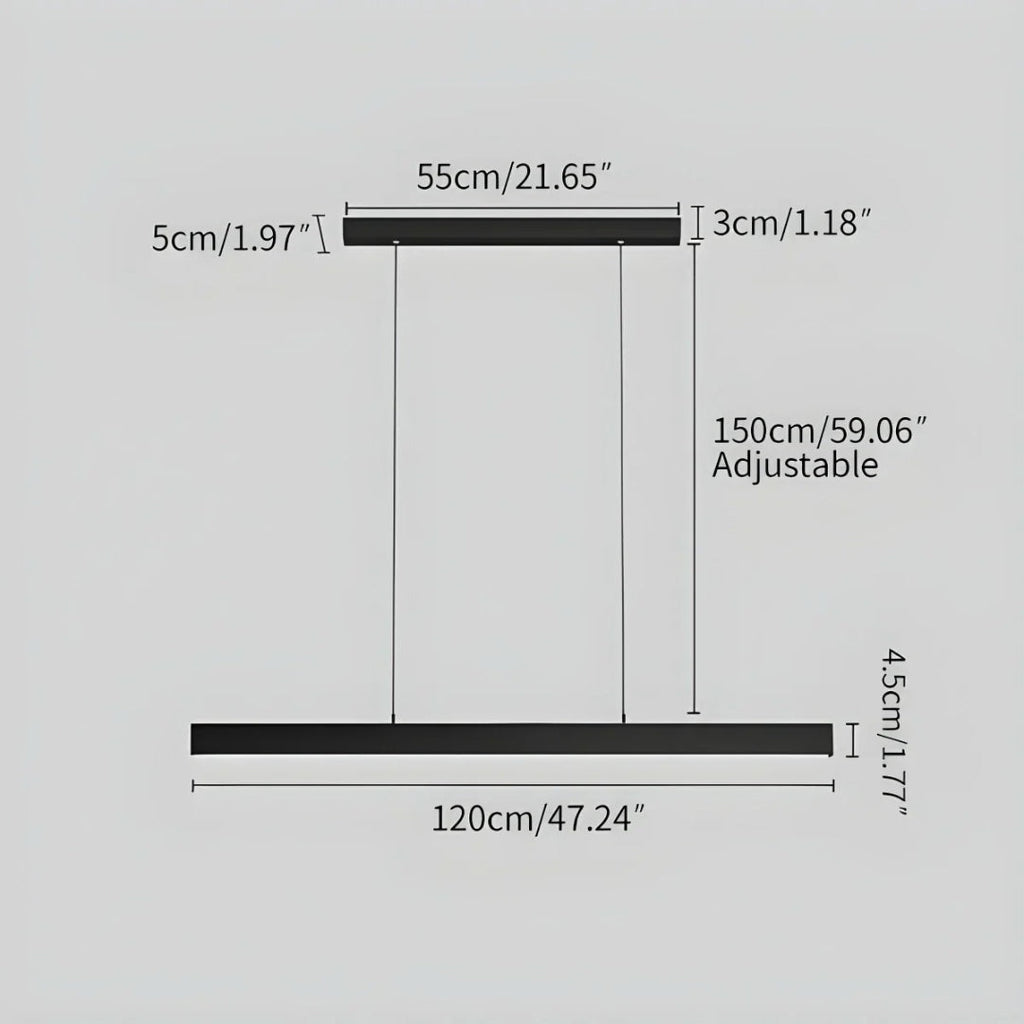 Minimalist Linear LED Pendant Light