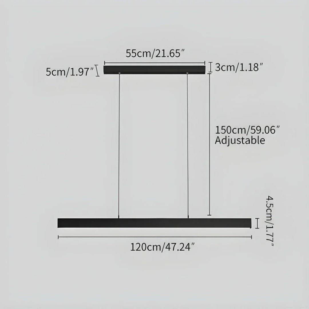 Minimalist Linear LED Pendant Light