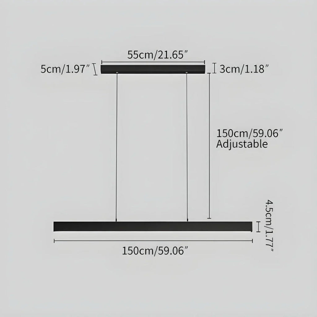 Minimalist Linear LED Pendant Light
