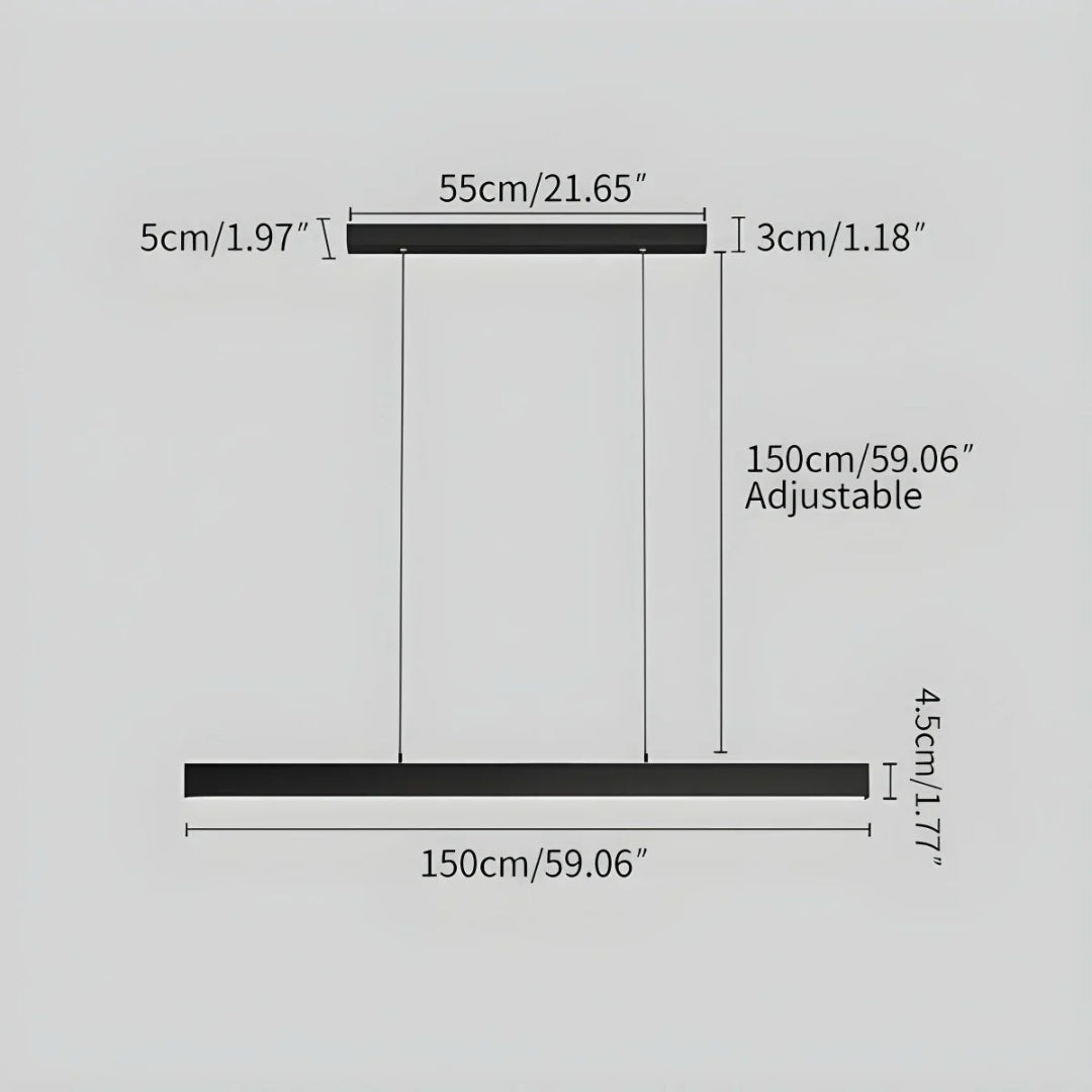 Minimalist Linear LED Pendant Light