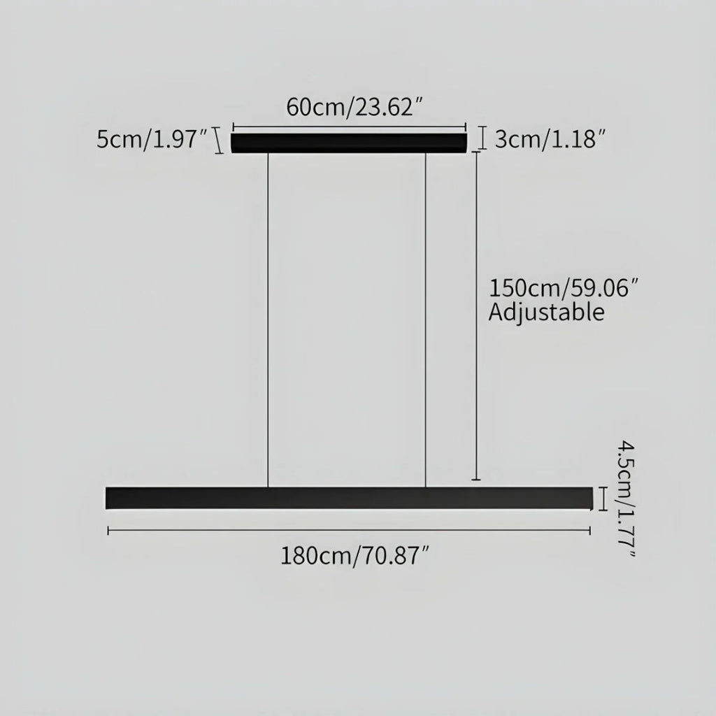 Minimalist Linear LED Pendant Light