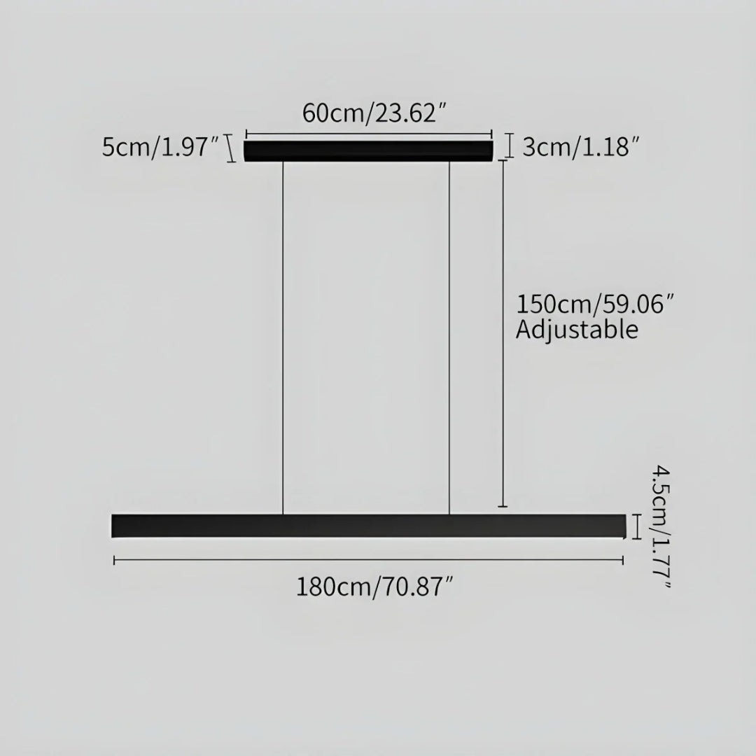 Minimalist Linear LED Pendant Light