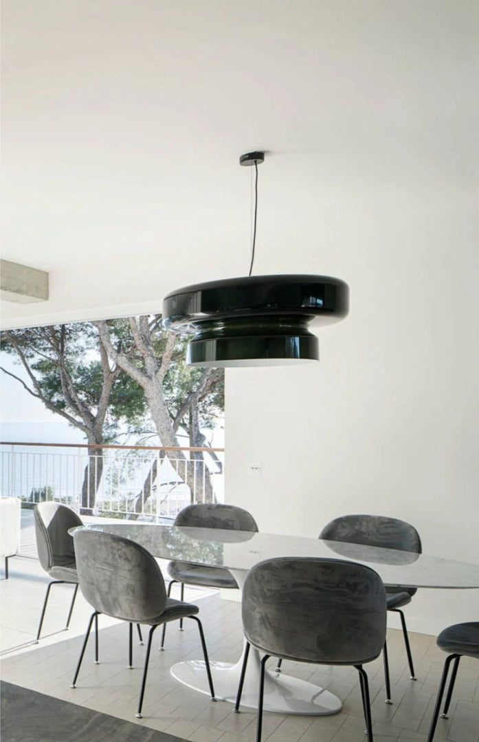 Modern Amber Glass Pendant Light