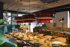 Modern Amber Glass Pendant Light