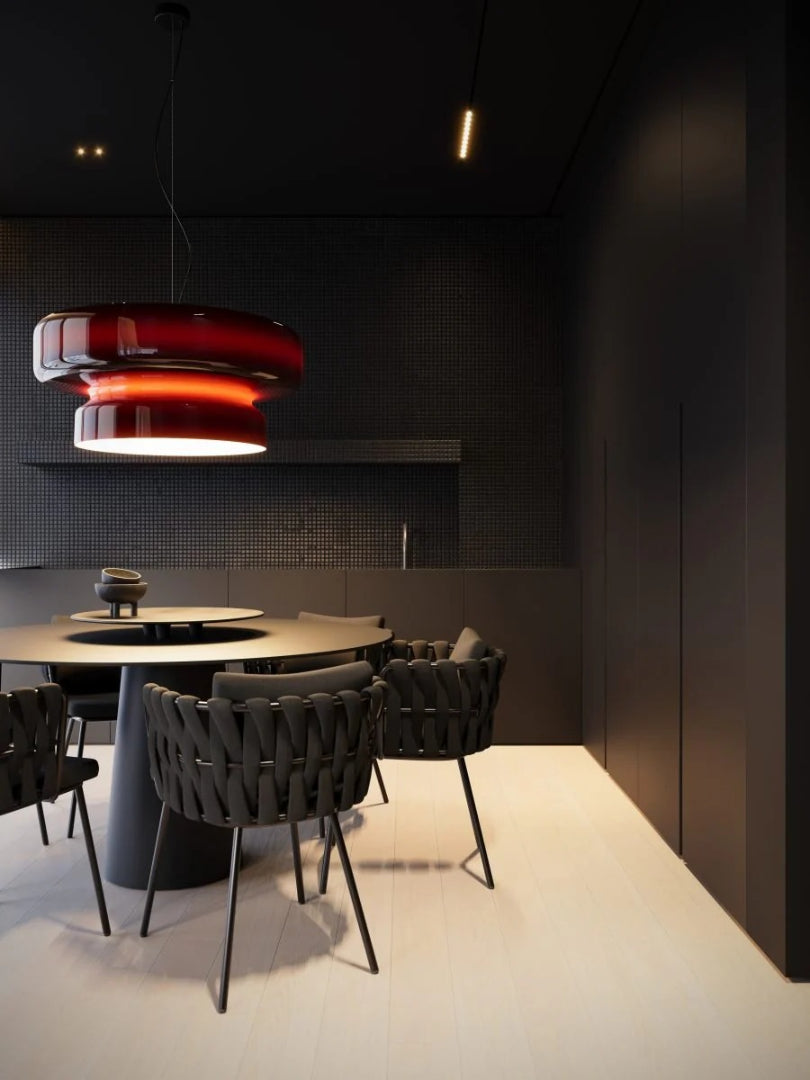 Modern Amber Glass Pendant Light