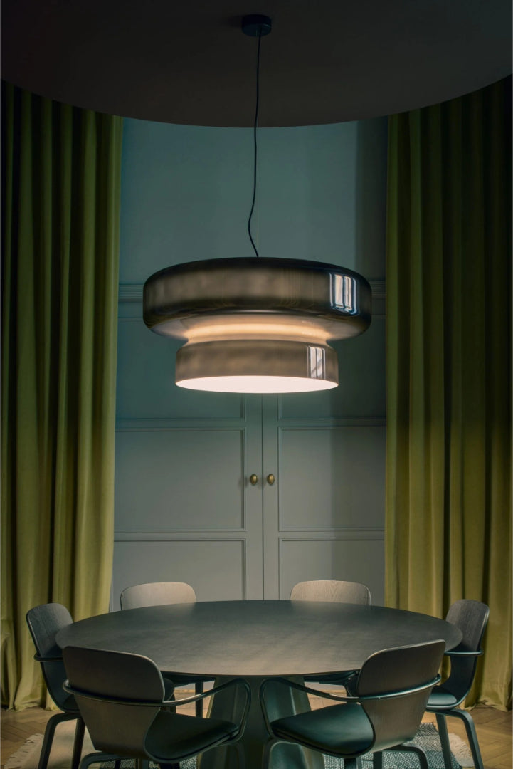 Modern Amber Glass Pendant Light