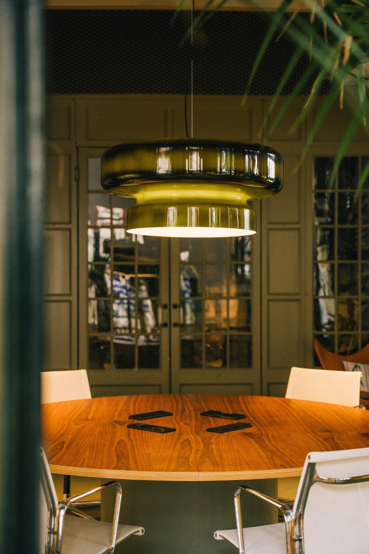 Modern Amber Glass Pendant Light
