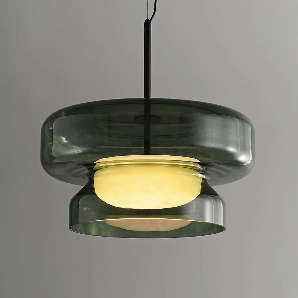 Modern Amber Glass Pendant Light