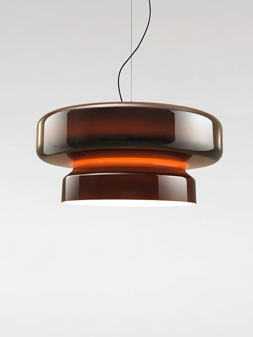 Modern Amber Glass Pendant Light
