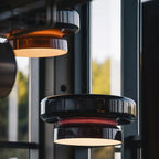 Modern Amber Glass Pendant Light