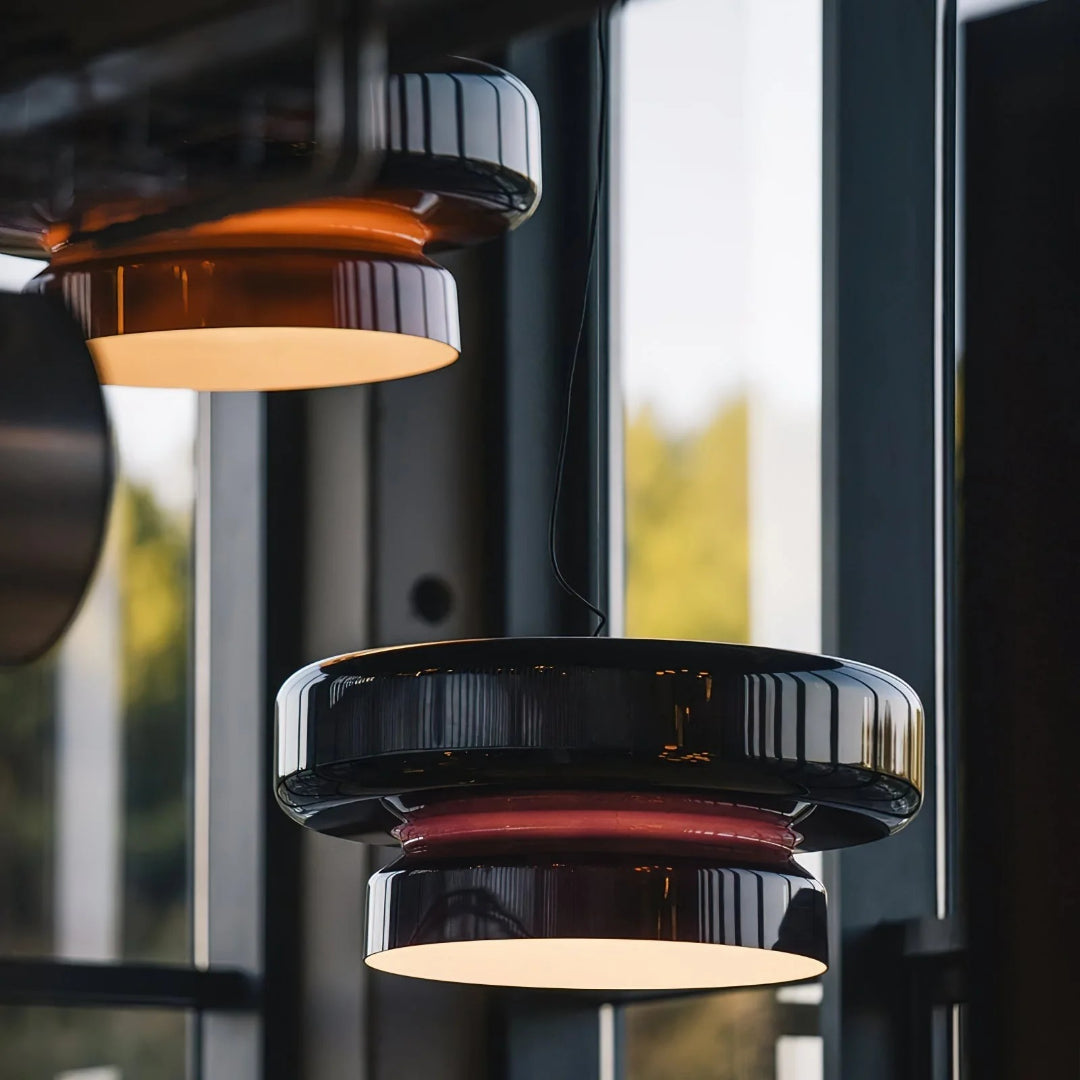 Modern Amber Glass Pendant Light