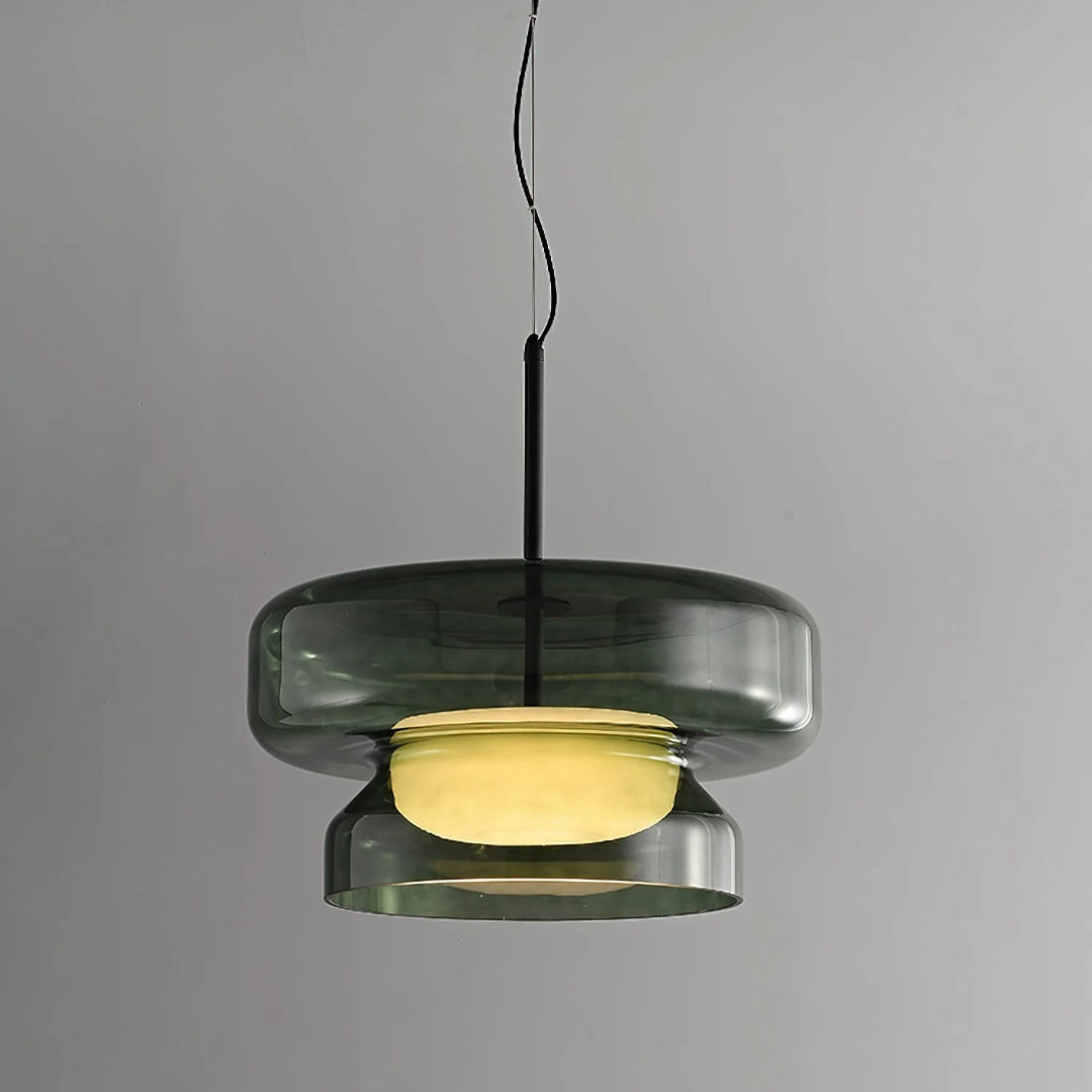 Modern Amber Glass Pendant Light