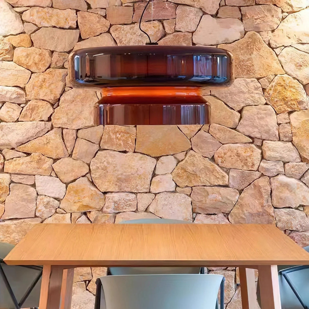 Modern Amber Glass Pendant Light