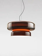 Modern Amber Glass Pendant Light