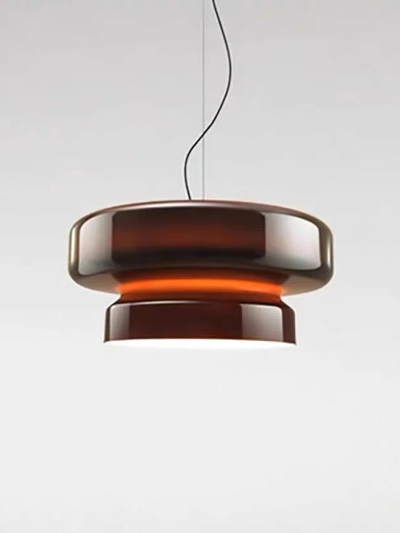 Modern Amber Glass Pendant Light