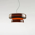 Modern Amber Glass Pendant Light