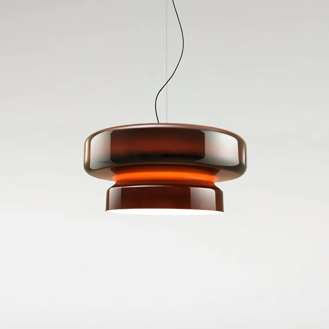 Modern Amber Glass Pendant Light