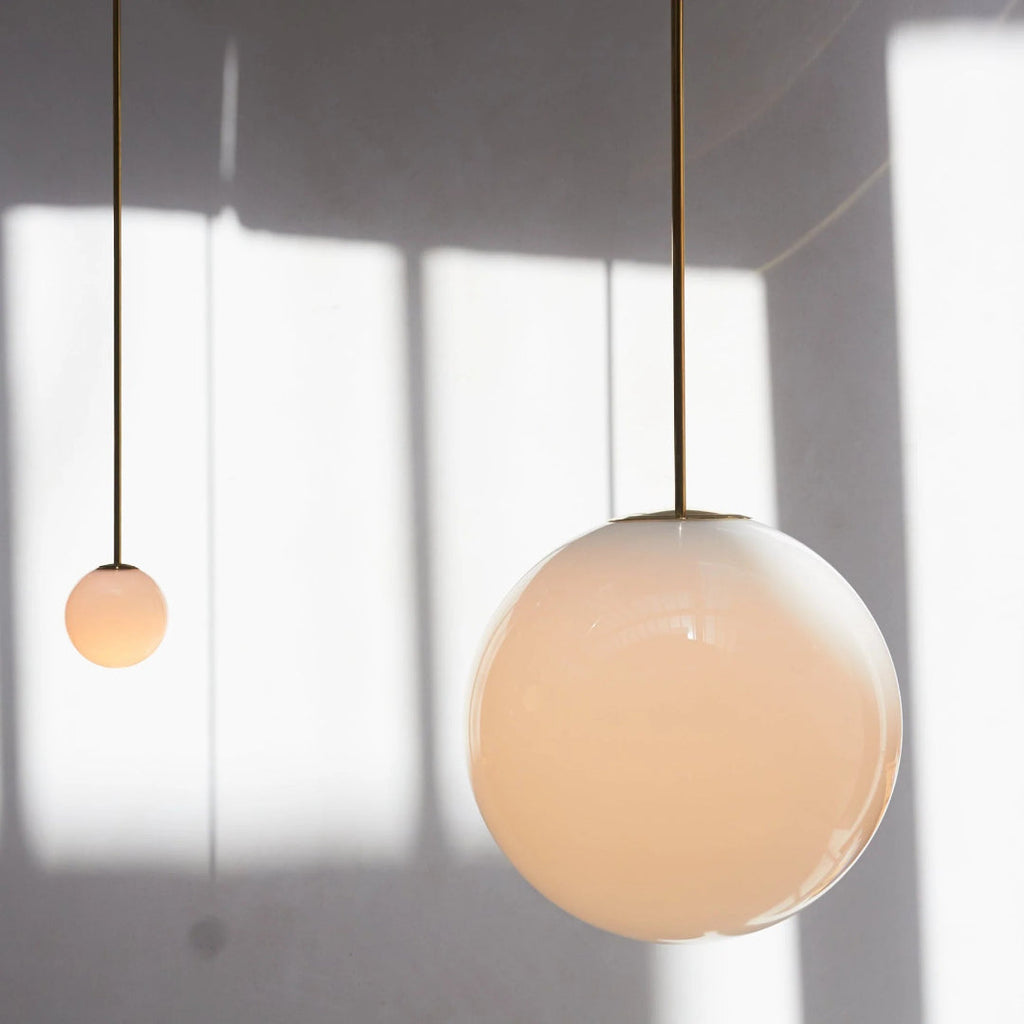 Minimalist Round Glass Pendant Light