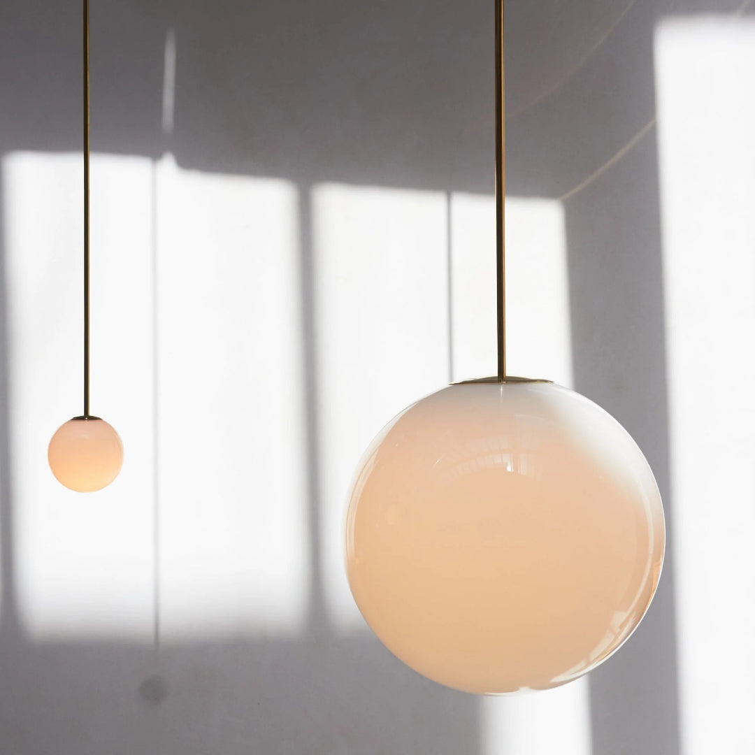 Minimalist Round Glass Pendant Light