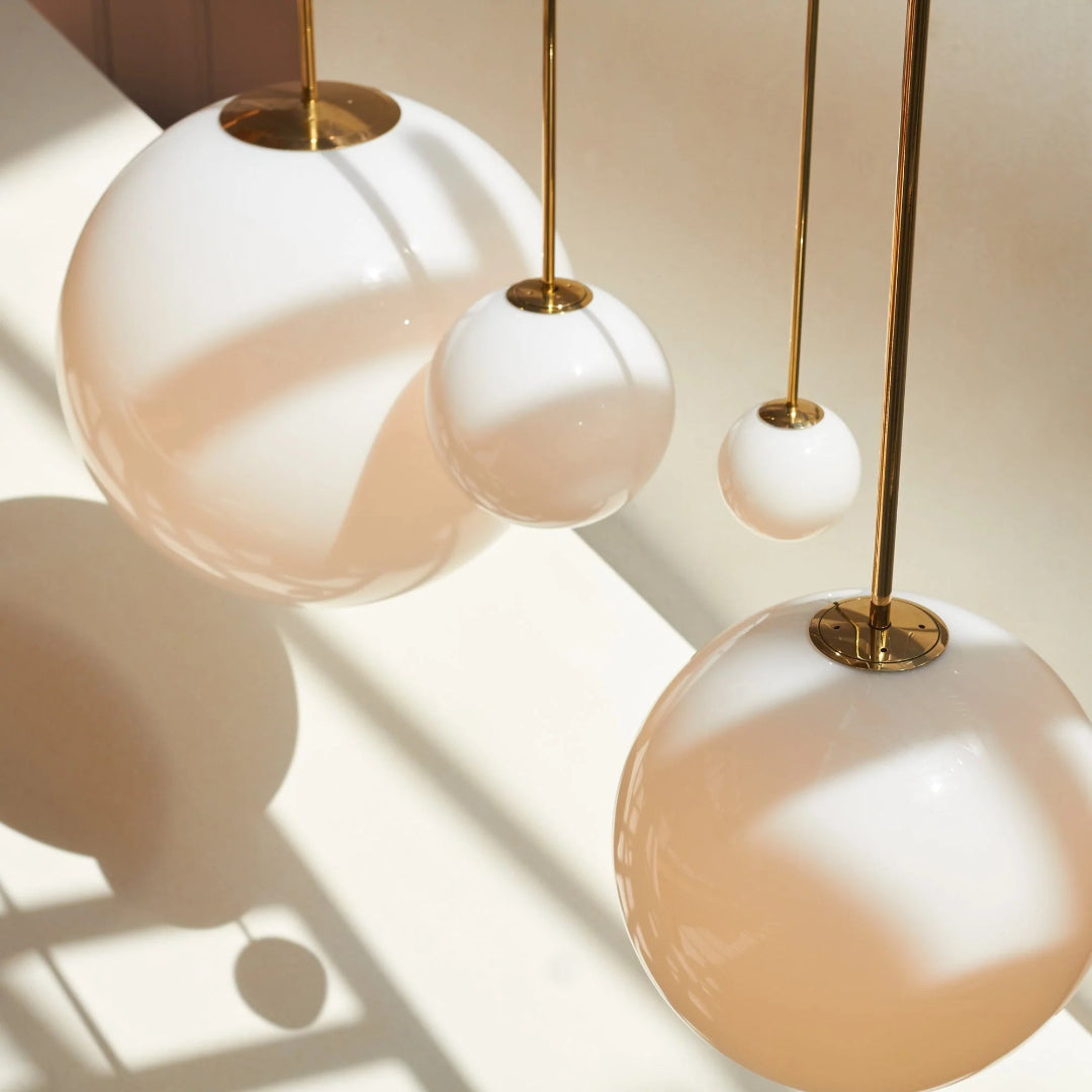 Minimalist Round Glass Pendant Light