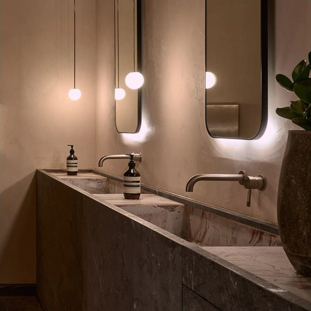 Minimalist Round Glass Pendant Light