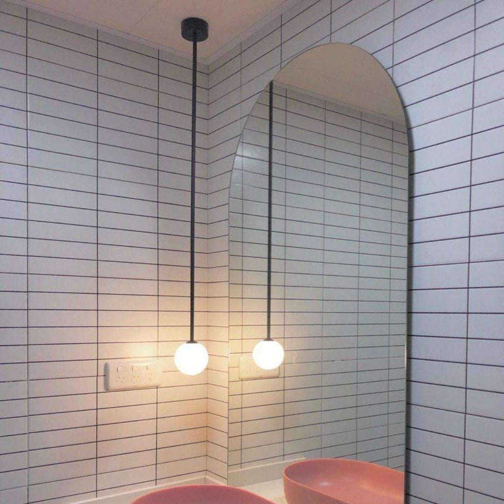 Minimalist Round Glass Pendant Light