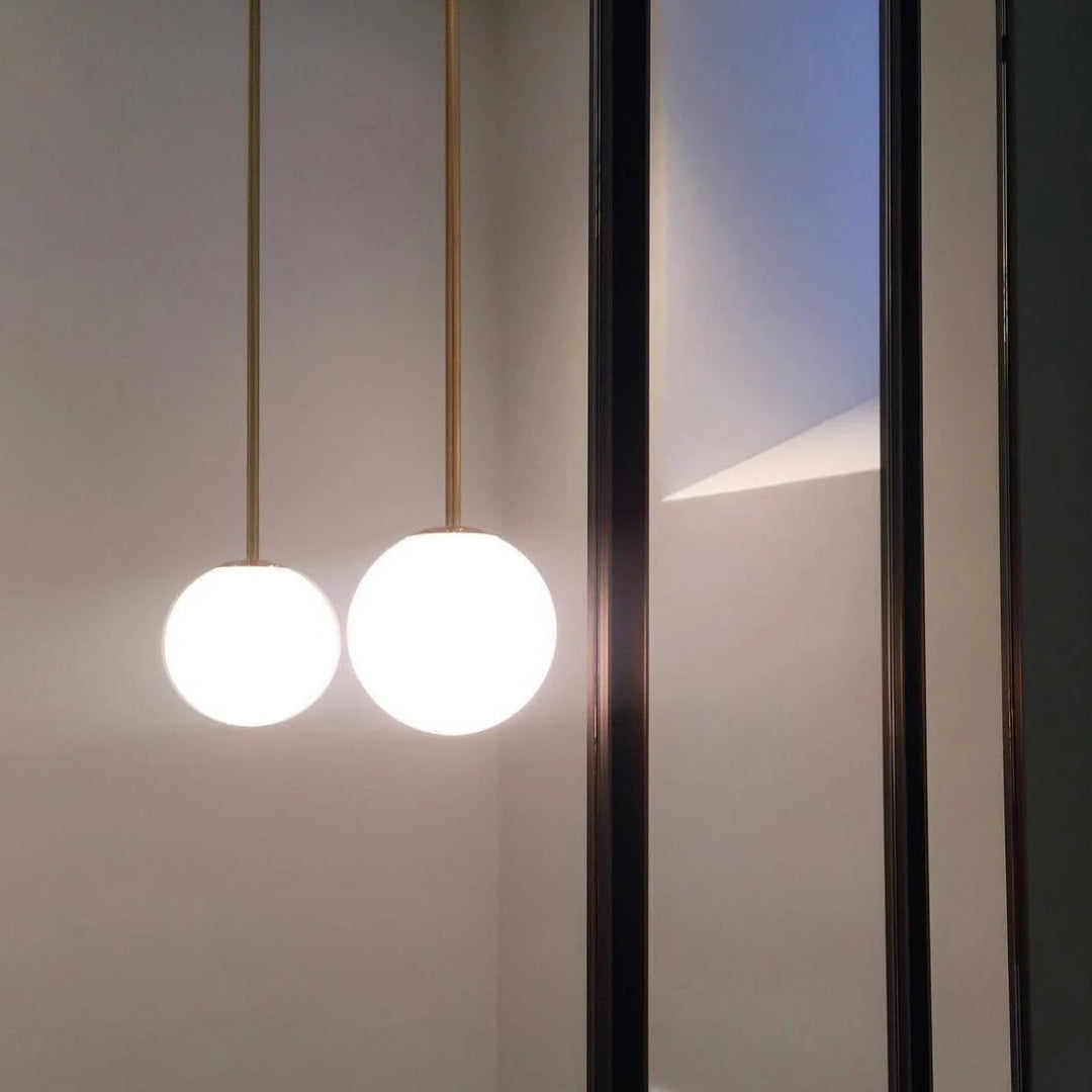 Minimalist Round Glass Pendant Light