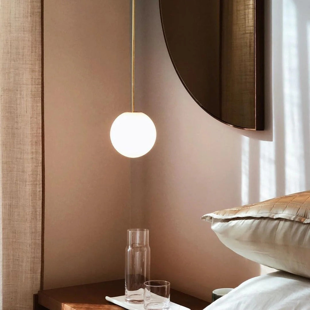 Minimalist Round Glass Pendant Light