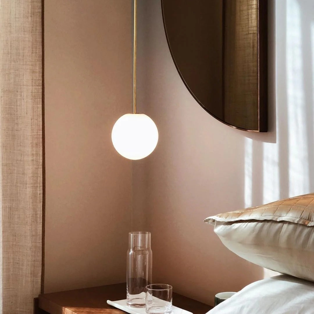 Minimalist Round Glass Pendant Light